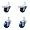 Service Caster 3 Inch SS Solid Poly 3/8 Inch Threaded Stem Caster Total Lock Brake SCC, 2PK SCC-SSTSTTL20S314-SPUS-381615-2-S2 - alternate 1